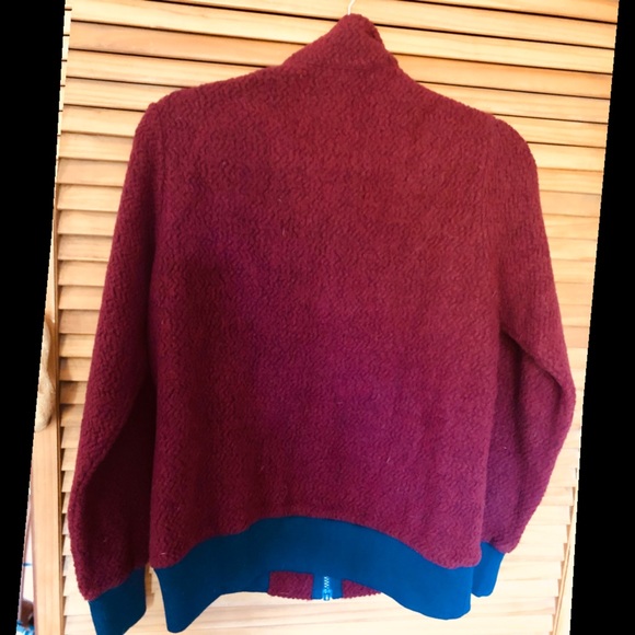 Patagonia Woolyester Fleece Jacket Oxide Red Small - Picture 3 of 6